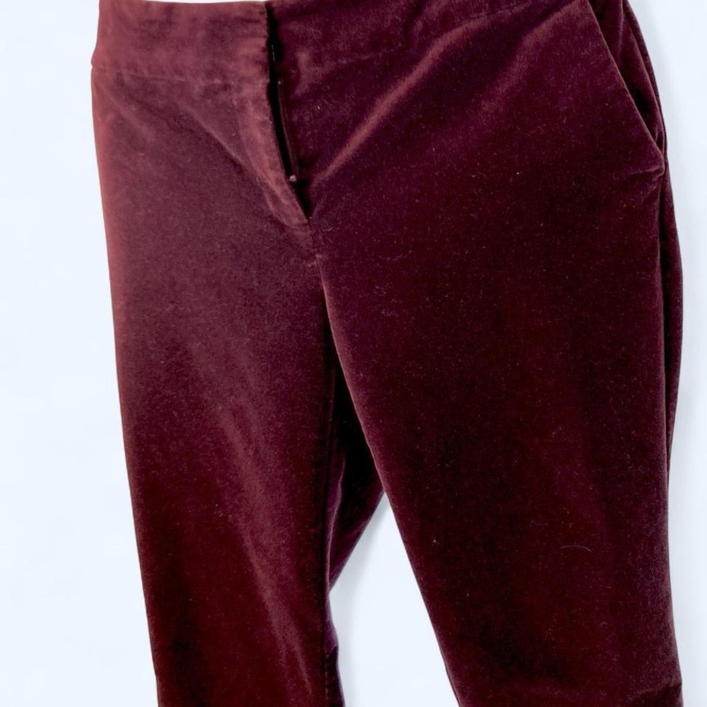 Ann Taylor burgundy velvet trousers Size 4